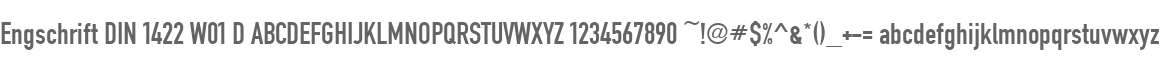 Engschrift DIN 1422 W01 D