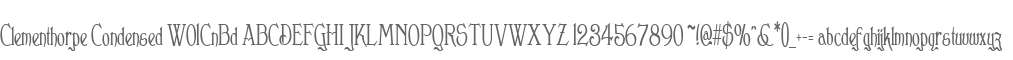 Clementhorpe Condensed W01CnBd