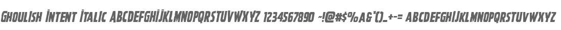 Ghoulish Intent Italic