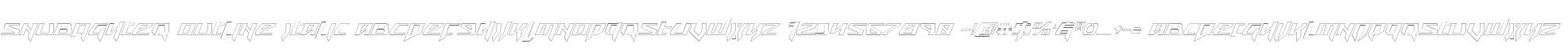 Snubfighter Outline Italic