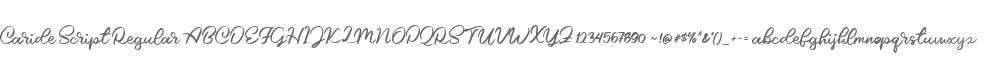 Caride Script Regular
