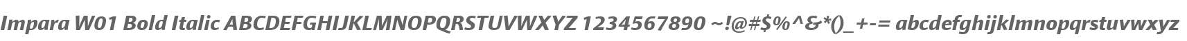 Impara W01 Bold Italic