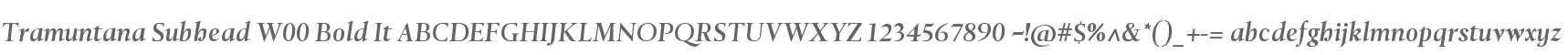 Tramuntana Subhead W00 Bold It