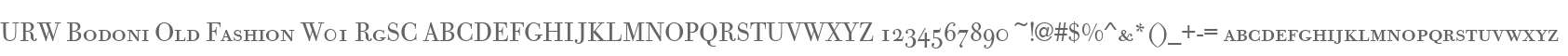 URW Bodoni Old Fashion W01 RgSC