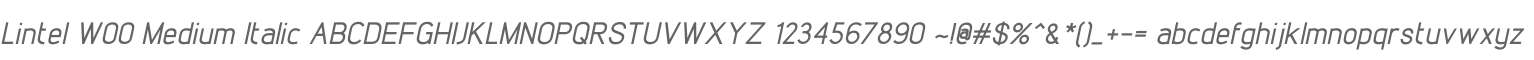 Lintel W00 Medium Italic