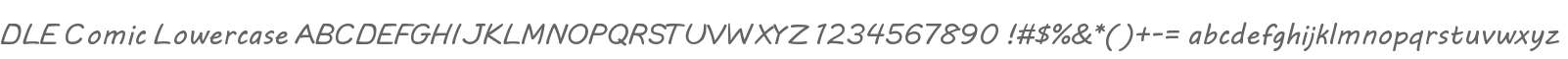 DLE Comic Lowercase