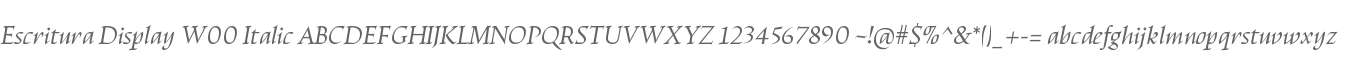 Escritura Display W00 Italic