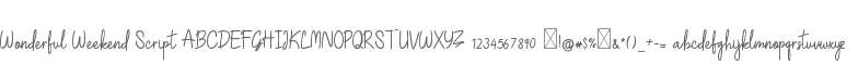 Wonderful Weekend Script