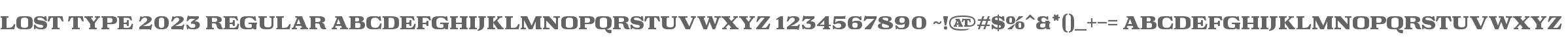 Lost Type 2023