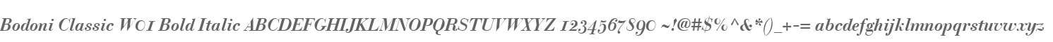 Bodoni Classic W01 Bold Italic