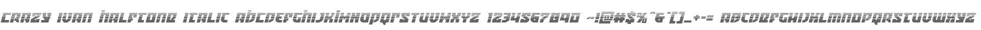 Crazy Ivan Halftone Italic