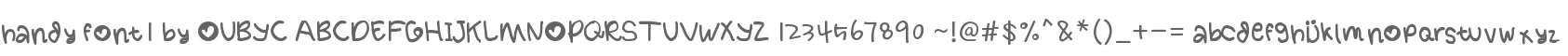 handy font 1 by OUBYC