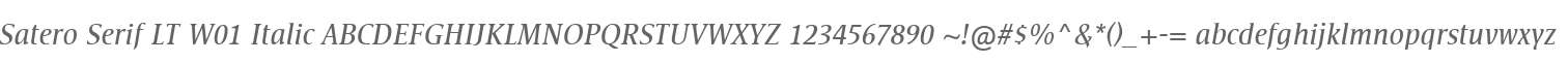 Satero Serif LT W01 Italic
