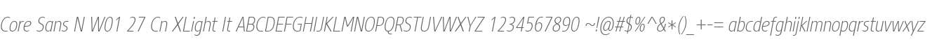Core Sans N W01 27 Cn XLight It