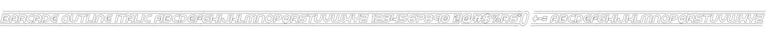 Barcade Outline Italic