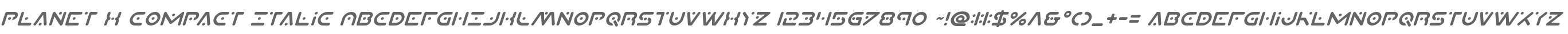 Planet X Compact Italic
