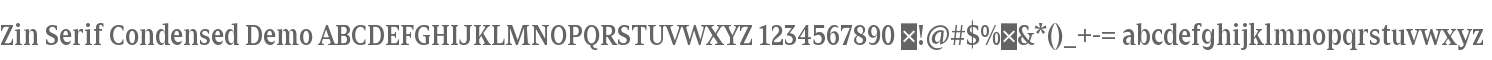 Zin Serif Cond