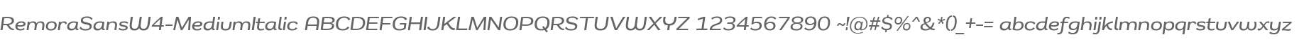 Remora Sans W4 Medium Italic