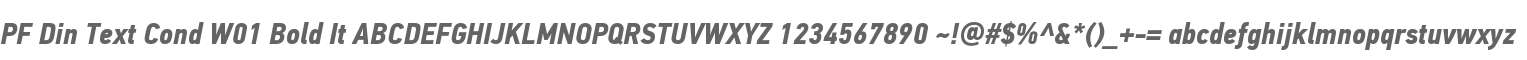 PF Din Text Cond W01 Bold It