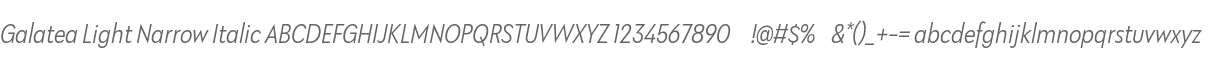 Galatea Light Narrow Italic
