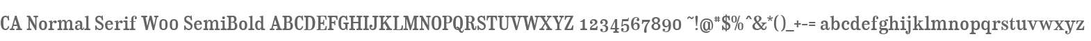 CA Normal Serif W00 SemiBold
