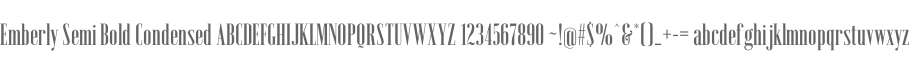 Emberly Semi Bold Condensed