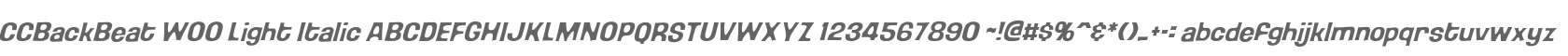 CCBackBeat W00 Light Italic