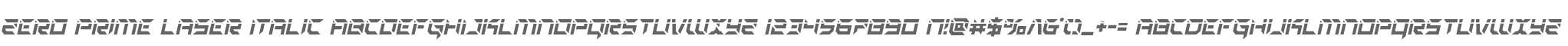 Zero Prime Laser Italic