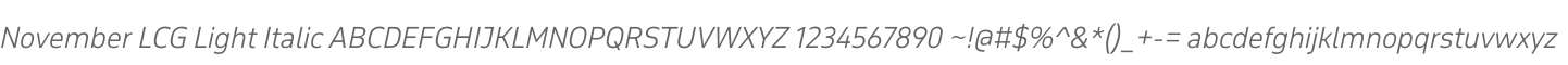 November LCG Light Italic