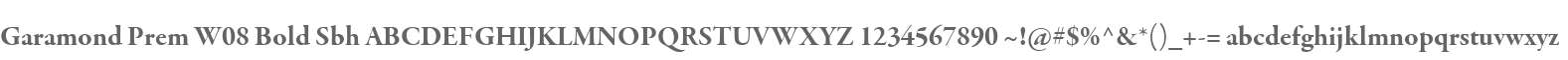 Garamond Prem W08 Bold Sbh