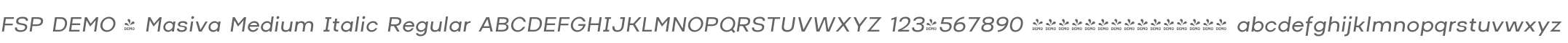 FSP DEMO - Masiva Medium Italic