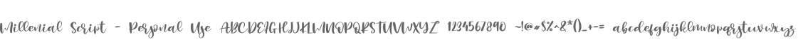 Millenial Script - Personal Use
