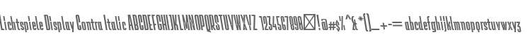 Lichtspiele Display Contra Italic