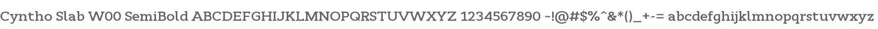 Cyntho Slab W00 SemiBold
