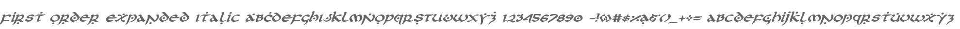 First Order Expanded Italic