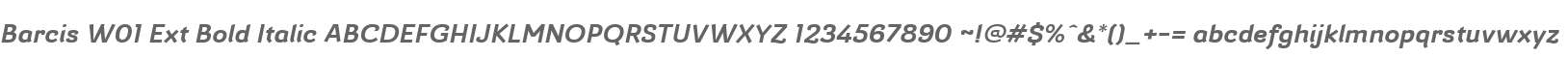 Barcis W01 Ext Bold Italic