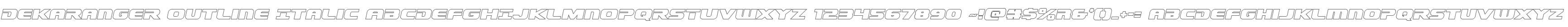 Dekaranger Outline Italic