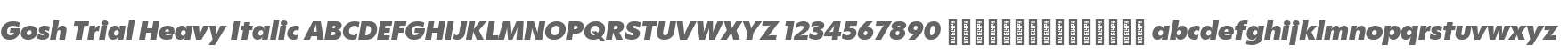 Gosh Trial Heavy Italic