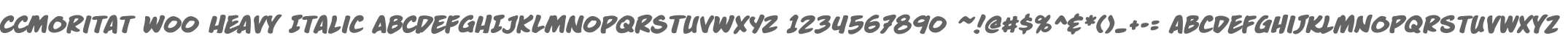 CCMoritat W00 Heavy Italic