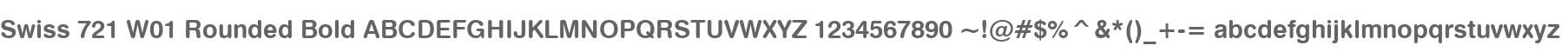 Swiss 721 W01 Rounded Bold