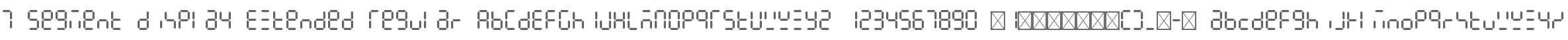 7 Segment Display Extended