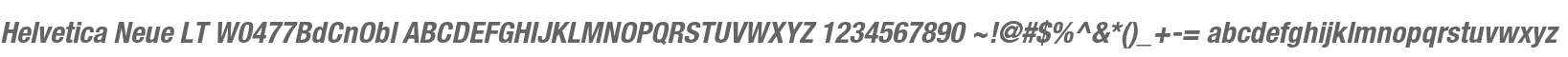 Helvetica Neue LT W0477BdCnObl
