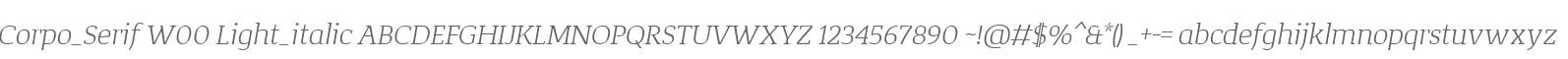 Corpo_Serif W00 Light_italic