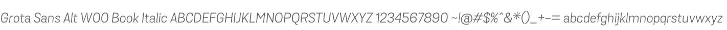 Grota Sans Alt W00 Book Italic