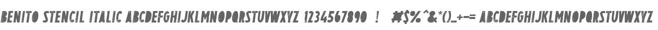 Benito Stencil Italic
