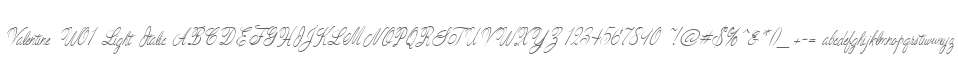 Valentine W01 Light Italic