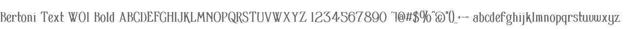 Bertoni Text W01 Bold