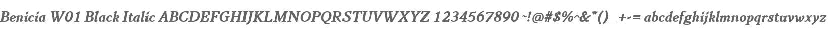 Benicia W01 Black Italic