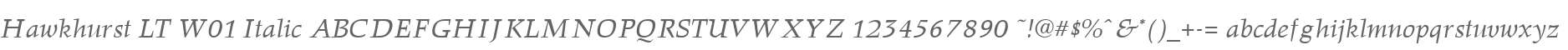 Hawkhurst LT W01 Italic