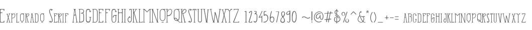 Explorado Serif